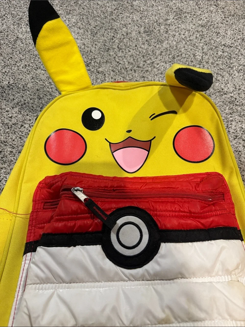 Pikachu Yellow Kids Backpack with Poké Ball Front Pocket